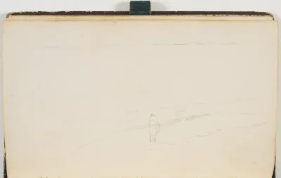 En mand på strand(?)