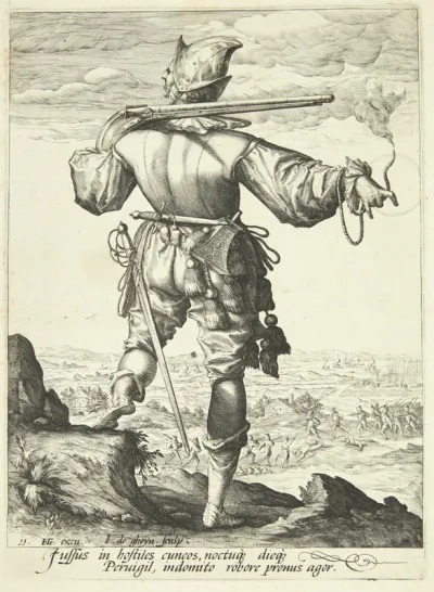 En musketer set bagfra