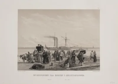 En rejsescene på Horten i Christianiafjord