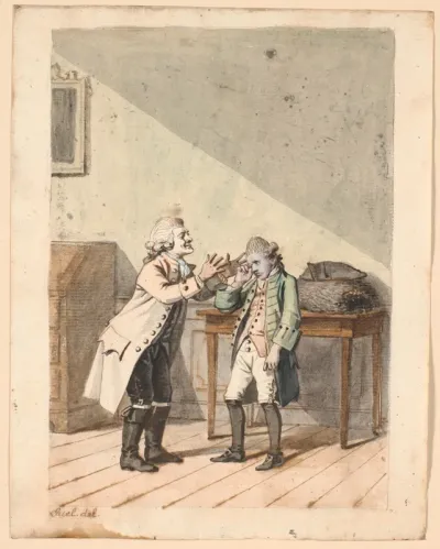 En scene af P.A. Heibergs "De Vonner og de Vanner".