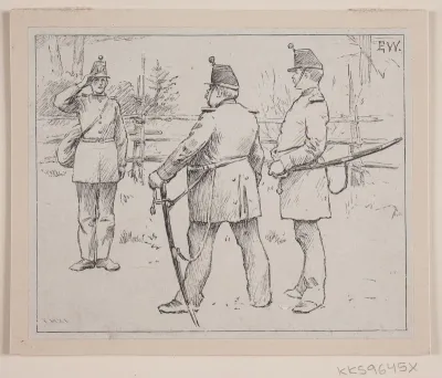 En Soldat afgiver en Melding til sin Overordnede