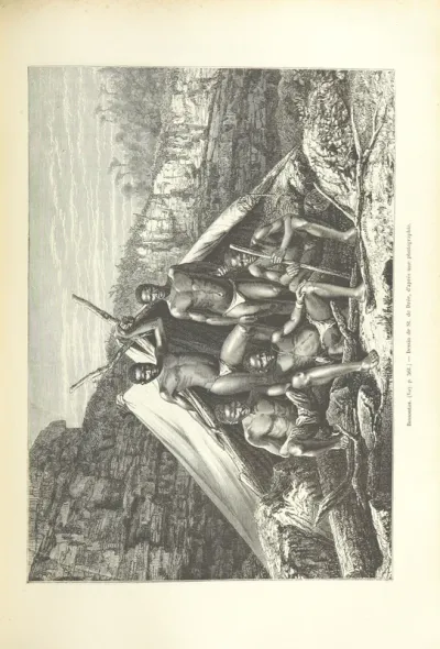 encampment from "[Géographie. La Terre à vol d'oiseau ... Troisième édition illustrée de 176 gravures sur bois.]".