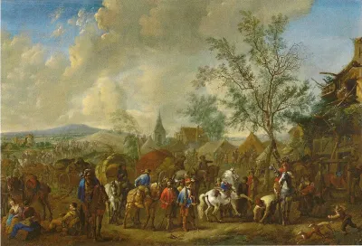 Encampment near a Village