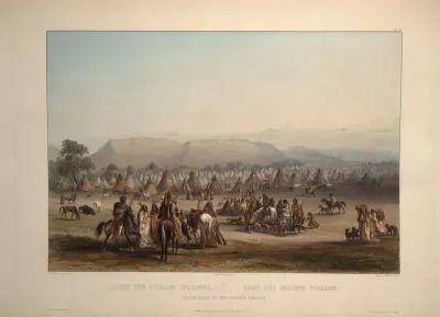 Encampment of the Peikann Indians