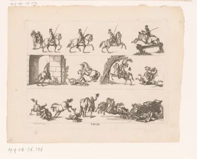 Encyclopedische voorstelling van het gebruik van paarden