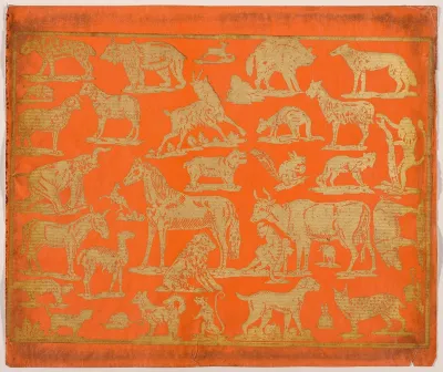 Endpaper with Animals