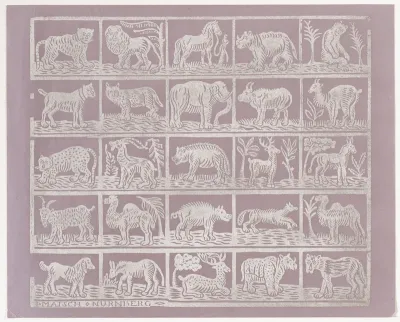 Endpaper with Animals