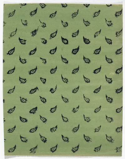 Endpaper with Feather Design