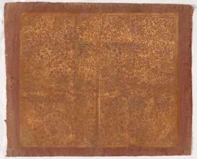 Endpaper with Floral Pattern