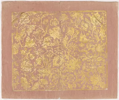 Endpaper with Mixed Floral Pattern