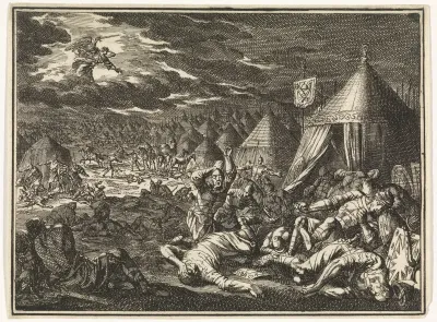 Engel des Heren doodt de troepen van Sanherib