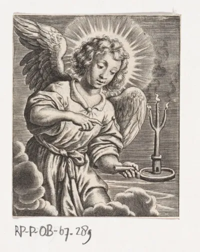 Engel met kandelaar