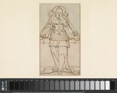 Engel: staande allegorische figuur en face