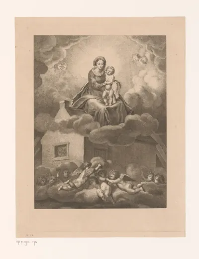 Engelen brengen het Heilig Huis naar Loreto