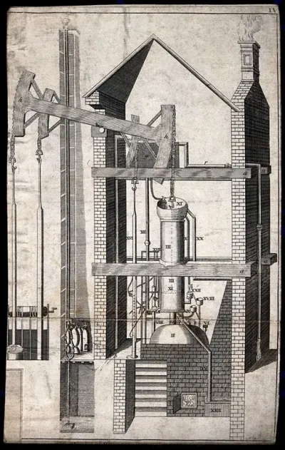 Engineering: a Newcomen steam-engine