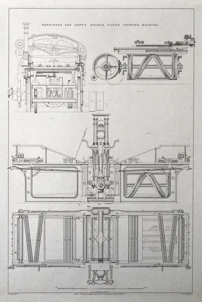 Engineering: a printing machine with two platens