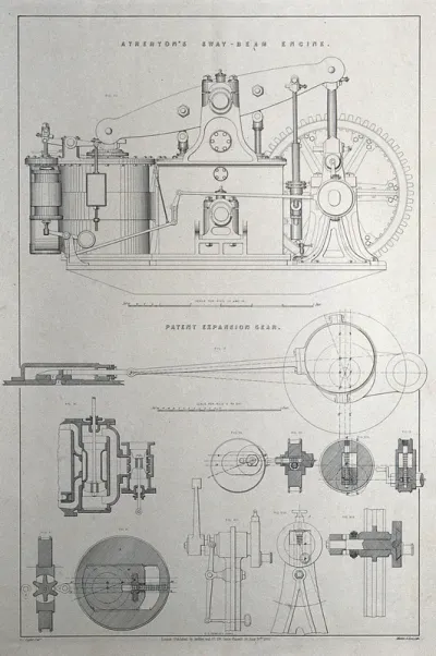 Engineering: a sway beam engine and an expansion gear