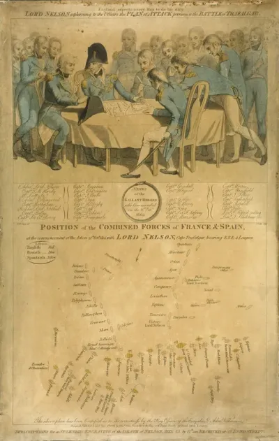 England Expects Every Man to Do His Duty. Lord Nelson Explaining to the Officers the Plan of Attack Previous to the Battle of Trafalgar