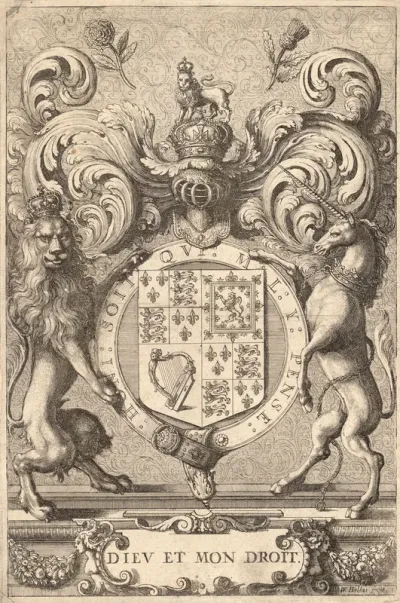 English Royal Arms (1660 – 1689, State 2)