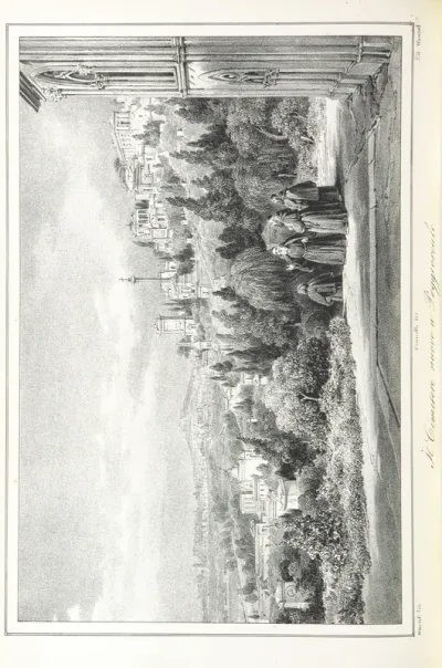engraving from "Napoli e i luoghi celebri delle sue vicinanze. ([Compiled by order of the Neapolitan ministry of home affairs by] G. B. Ajello, S. Aloe, R. d'Ambra, M. d'Ayala, C. Bonucci, C. Dalbono, F. Puoti, B. Quarunta.)".