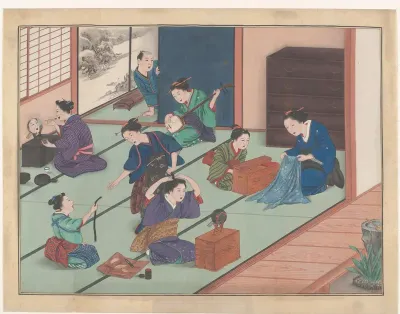 Enige Japanse vrouwen aan het werk
