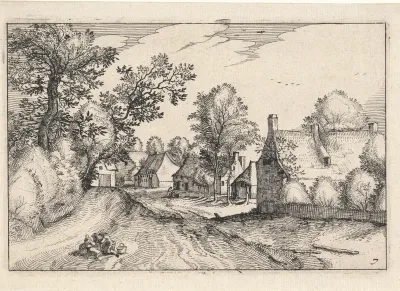 Enkele figuren op een weg
