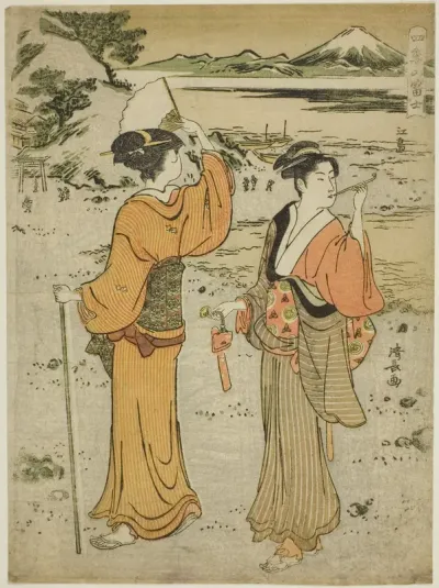 Enoshima, from the series "Mount Fuji in the Four Seasons (Shiki no Fuji)"