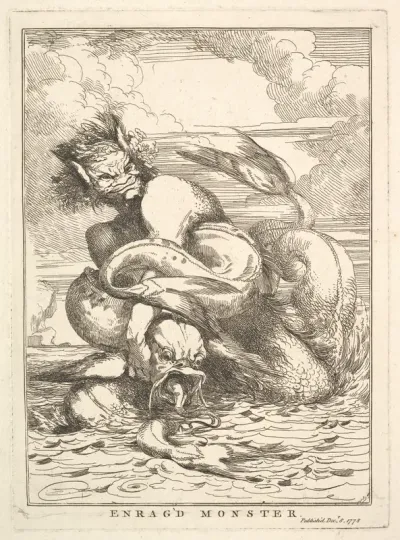 Enrag'd Monster, from "Fifteen Etchings Dedicated to Sir Joshua Reynolds"