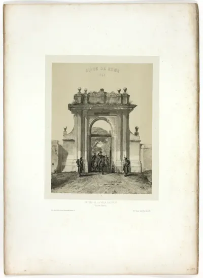 Entering the Villa Santucci, from Souvenirs d’Italie: Expédition de Rome