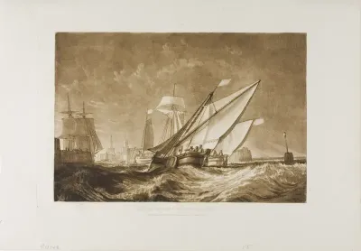 Entrance of Calais Harbour, plate 55 from Liber Studiorum