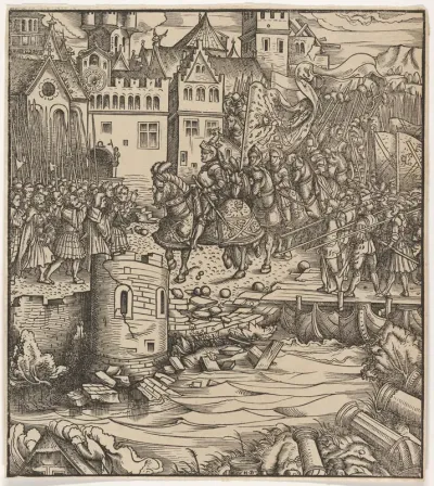 Entrance of the White King in Utrecht, from "Der Weisskunig"