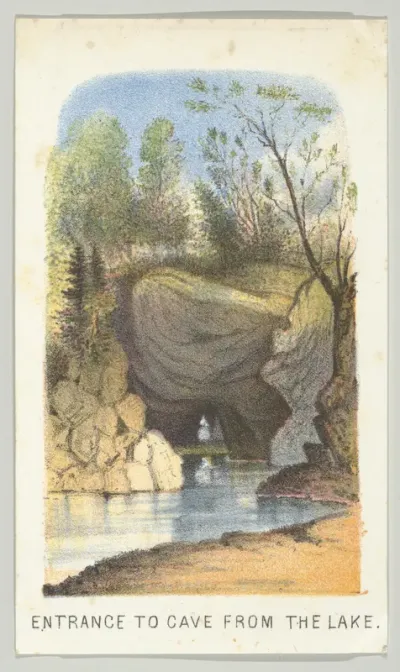 Entrance to Cave from the Lake, from the series, Views in Central Park, New York, Part 2