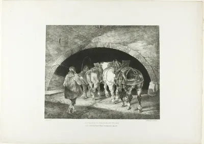 Entrance to the Adelphi Wharf, plate 11 from Various Subjects Drawn from Life on Stone