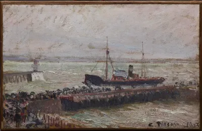 Entrance to the Harbour at Le Havre, Overcast Sky