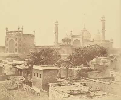 Entrance to the Large Mosque of Jumma Musjid in Delhi