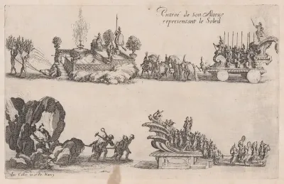 Entrée du duc Charles IV (Entrance of Duke Charles IV), from Le Combat a la Barrière in the Palace at Nancy by Henri Humbert, printed by Sebastien Phillipe