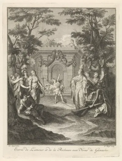Entrée van Liefde en Rijkdom op het huwelijk van Gamache