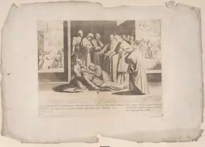 Episode 28: At Logronium Saint Bernardino brings an injured boy back to life; Episode 29: Saint Peter appears to Saint Bernardino on the road to Rome; Episode 30: Saint Bernardino falls ill and dies in 1444, from "The Life of Saint Bernardino of Sien