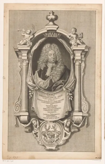 Epitaaf met portret van Bernhard von Zech