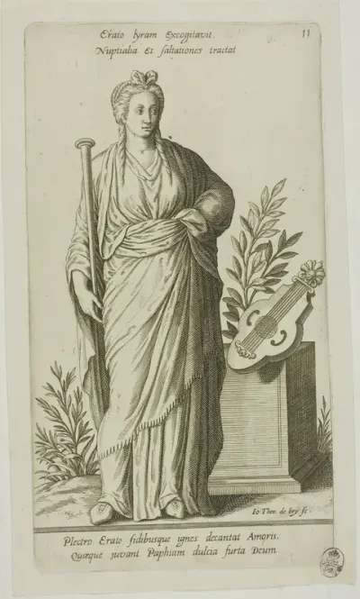 Erato, Muse of Lyric Poetry, plate 11 from Parnassus Biceps