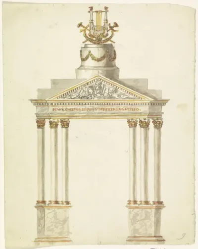 Ereboog op de Herengracht bij de Leidsestraat, 1816