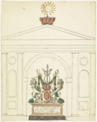Ereboog voor de Beurs, 1816