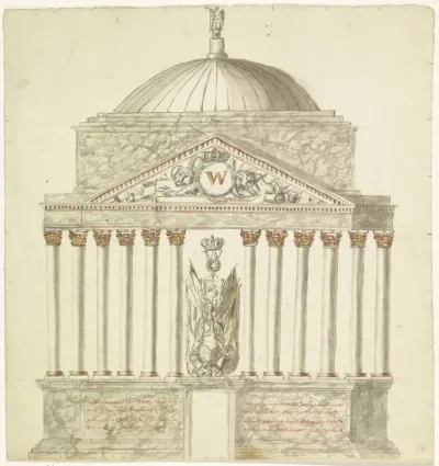 Ereboog voor het stadhuis, 1816