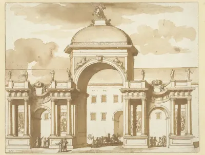 Ereboog voor Willem III, bij het Buitenhof te 's-Gravenhage, 1691