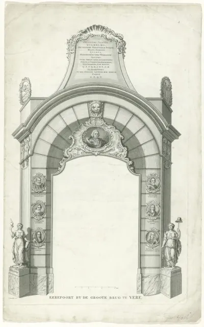 Erepoort bij de Grote Brug, 1751