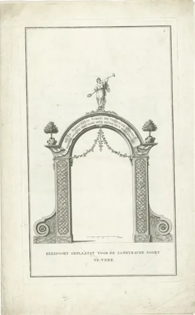 Erepoort bij de Zanddijkse Poort, 1751