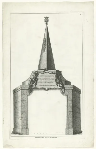 Erepoort op de vismarkt, 1751
