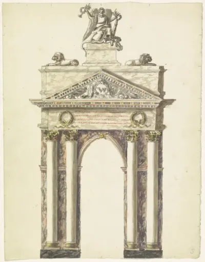 Erepoort op het Muiderplein, 1816