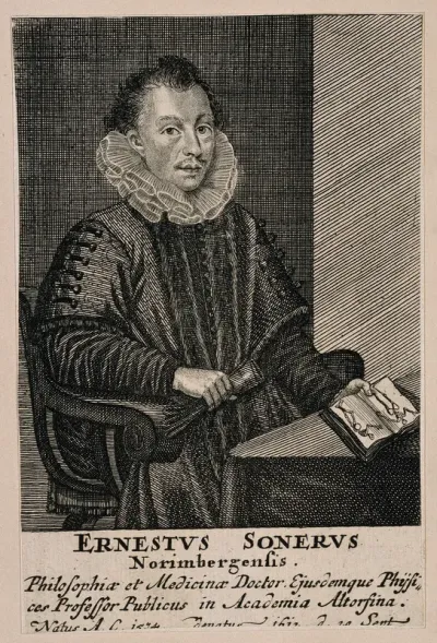 Ernst Soner. Line engraving by W. P. Kilian, 1728
