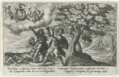 Erysichthon kapt de boom van Ceres